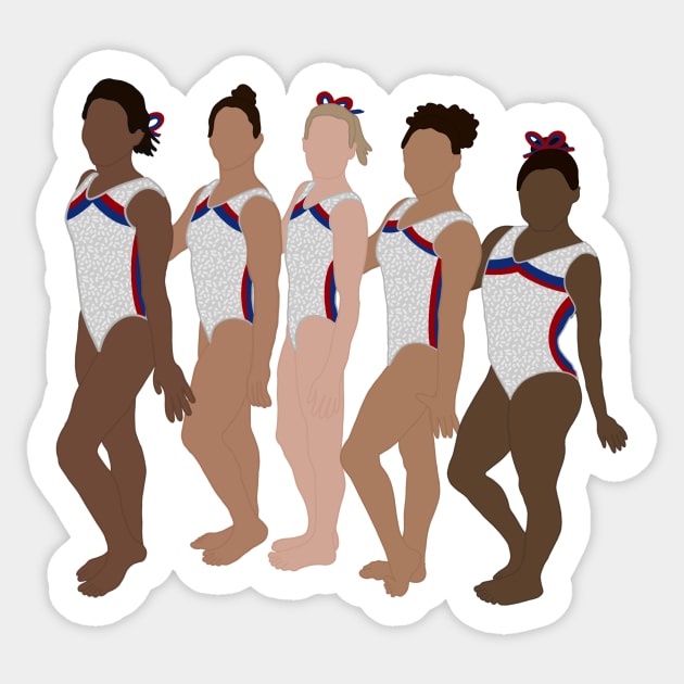 2016 Women’s Gymnastics Final Five Team Sticker by GrellenDraws